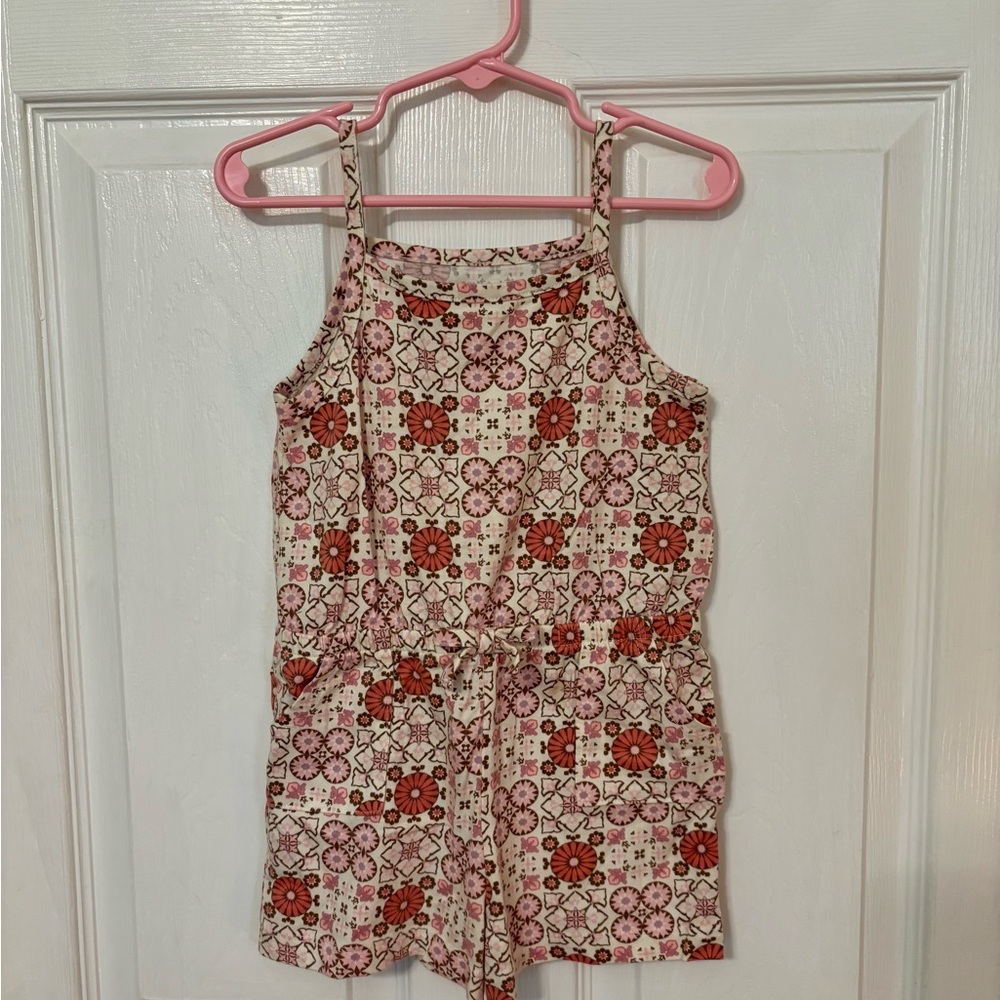 Floral Patterned Kids Romper